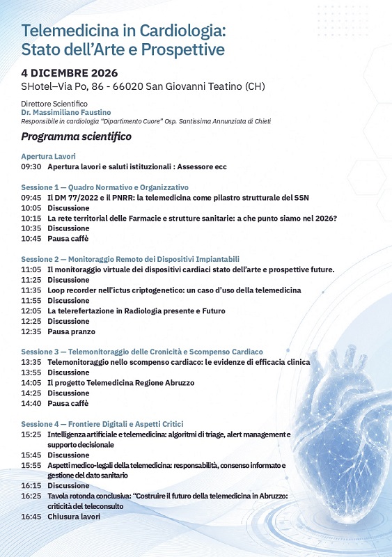 Programma Telemedicina in Cardiologia: Stato dell’Arte e Prospettive